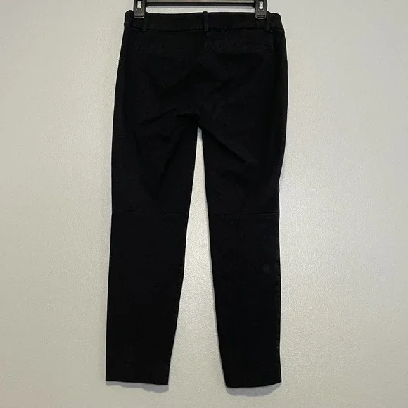 J Crew Mercantile Black Cotton Winnie Cropped Skinny Dress Pants 0 - Picture 4 of 5